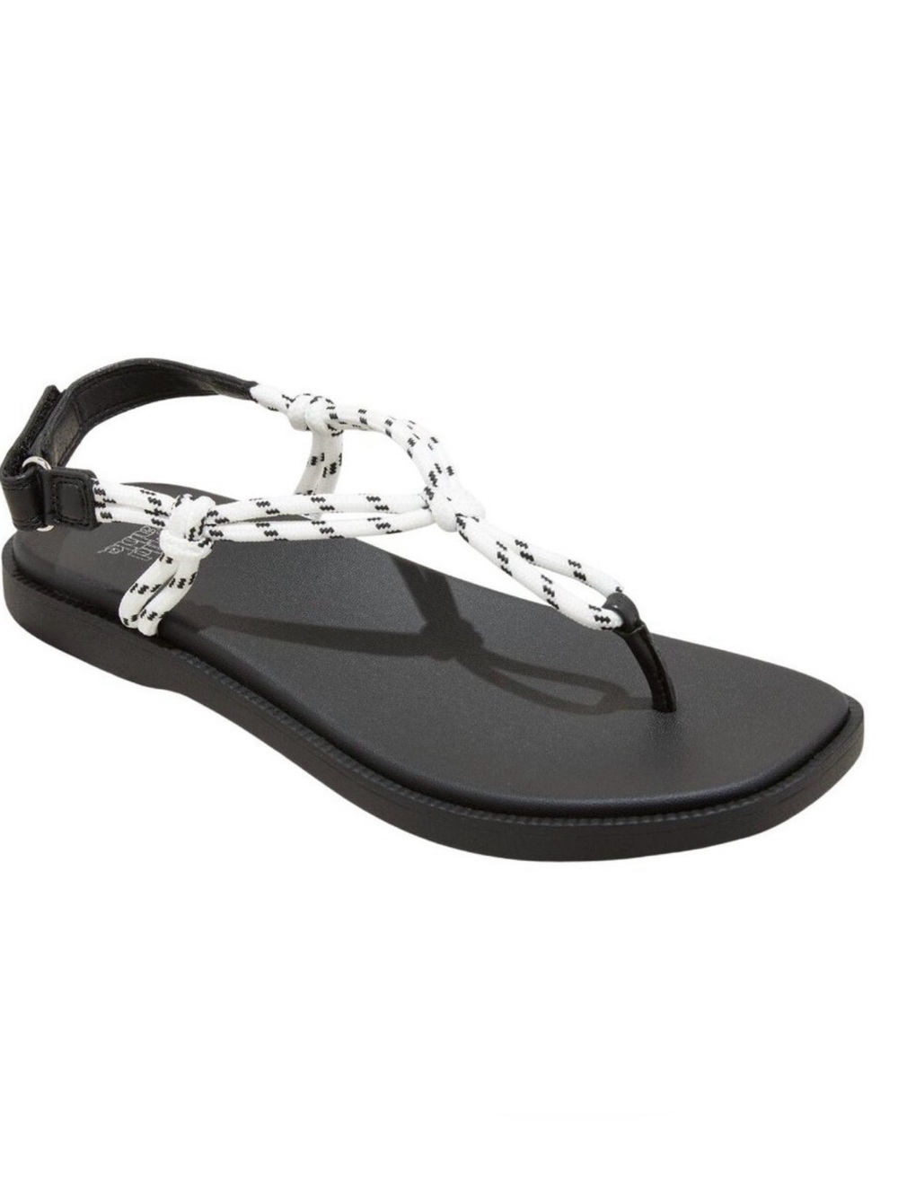 Wild Fable NEW Ladies Size 11 Black Sandal with White Rope Straps